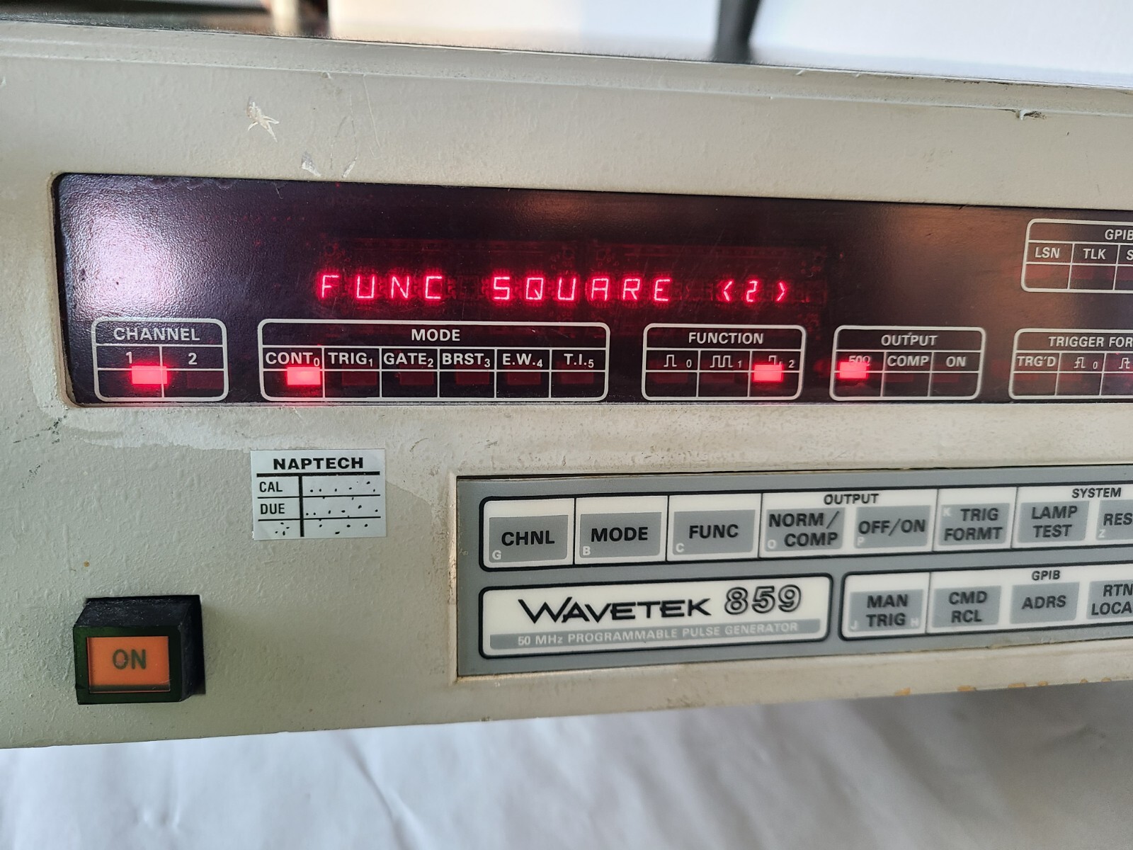 Wavetek 859 50mhz Programmable Pulse Generator, Powers Up, Untested