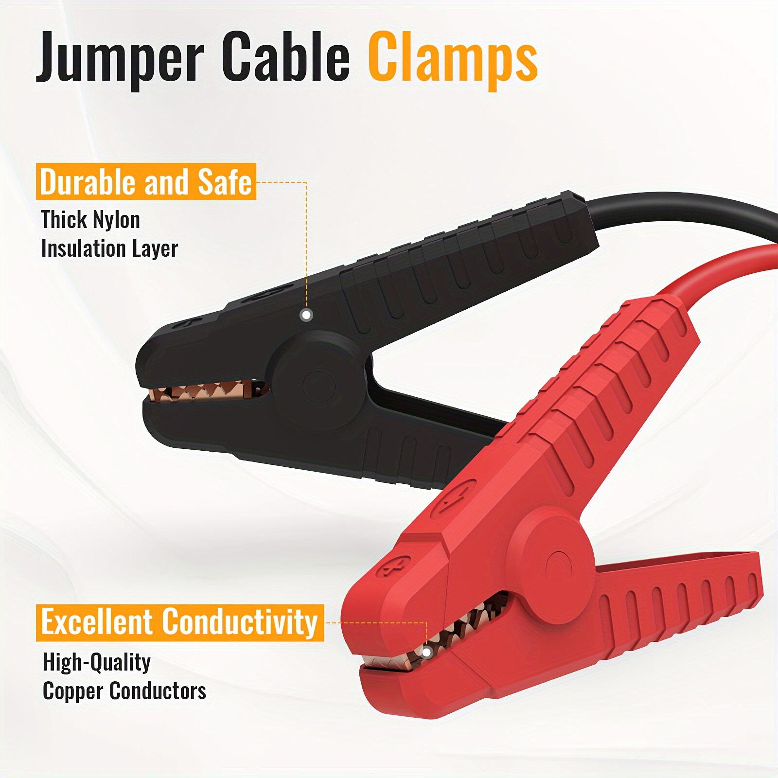 For Dewalt 18v/20v Dcb, 12AWG 5.9ft Car Battery Starter Jumper Cables