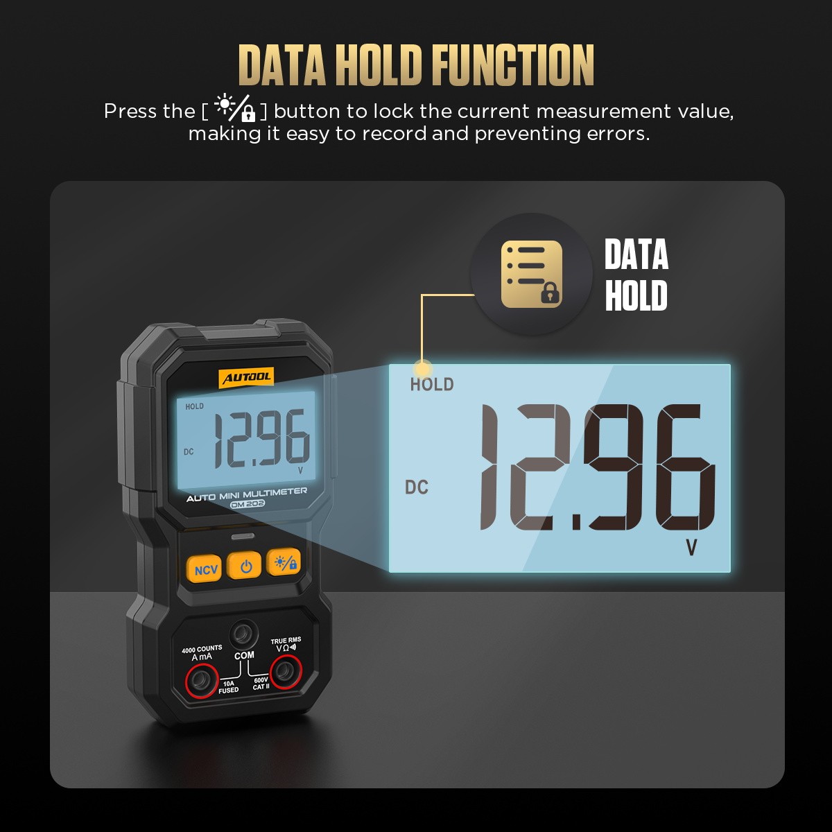 Digital Auto Diagnostic Multimeter Voltmeter Ohmmeter AC DC Meter 4000 Counts