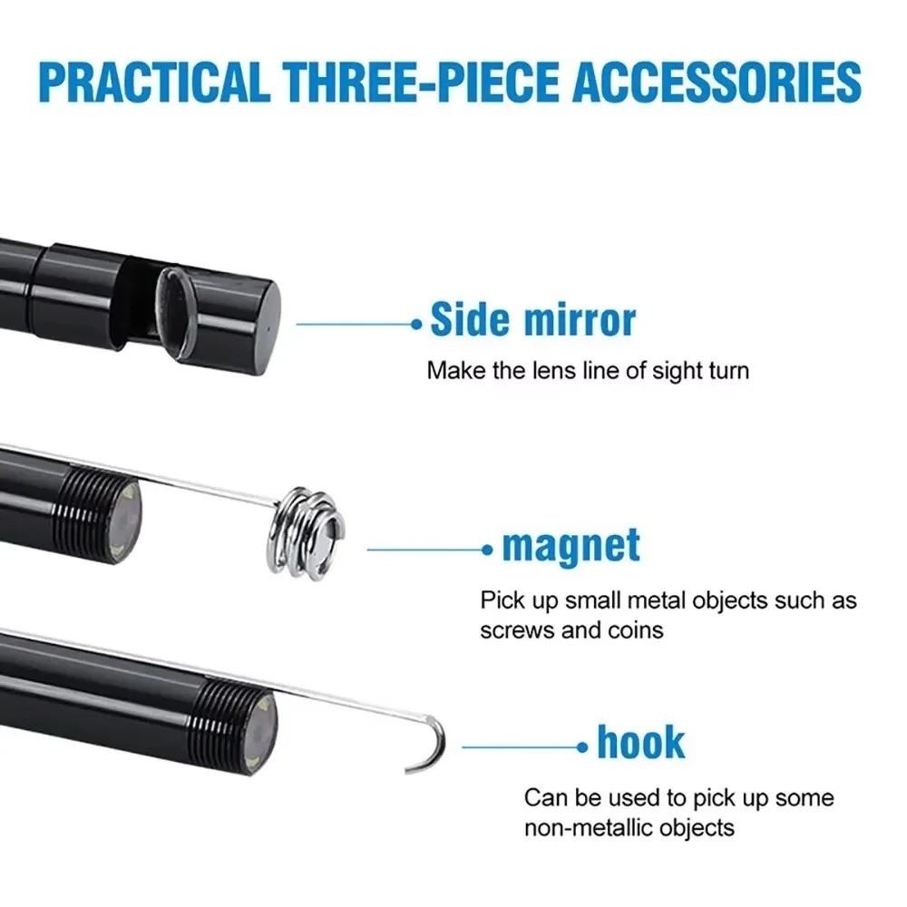 USB C Endoscope Camera 5.5/7mm 6 LED Borescope Inspection Camera for Android PC