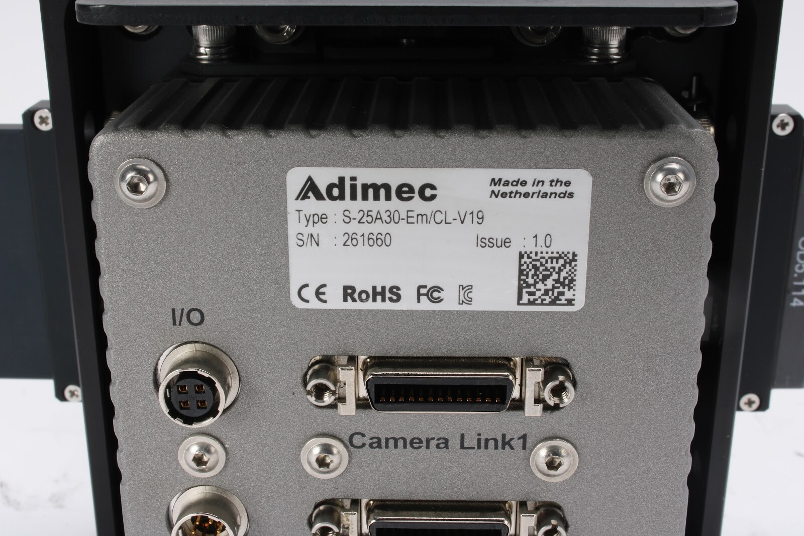 Adimec S-25A30-EM/CL-V19 Camera With L10QC-RL15-EOL6 Lens