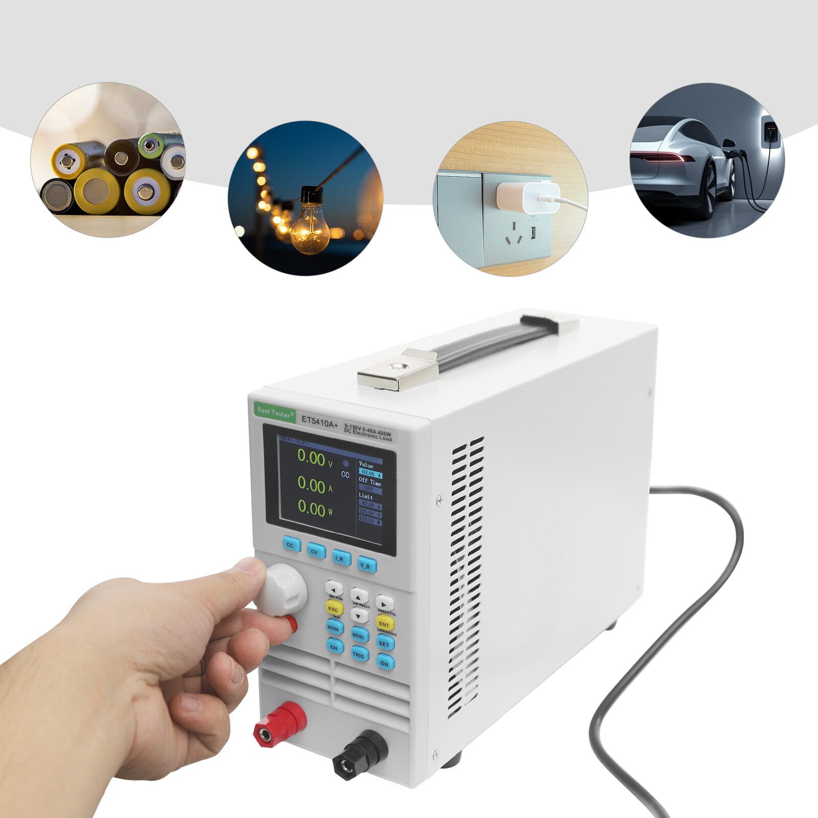 Electronic Load Tester 400W 150V 40A Single Channel Programmable Load Tester