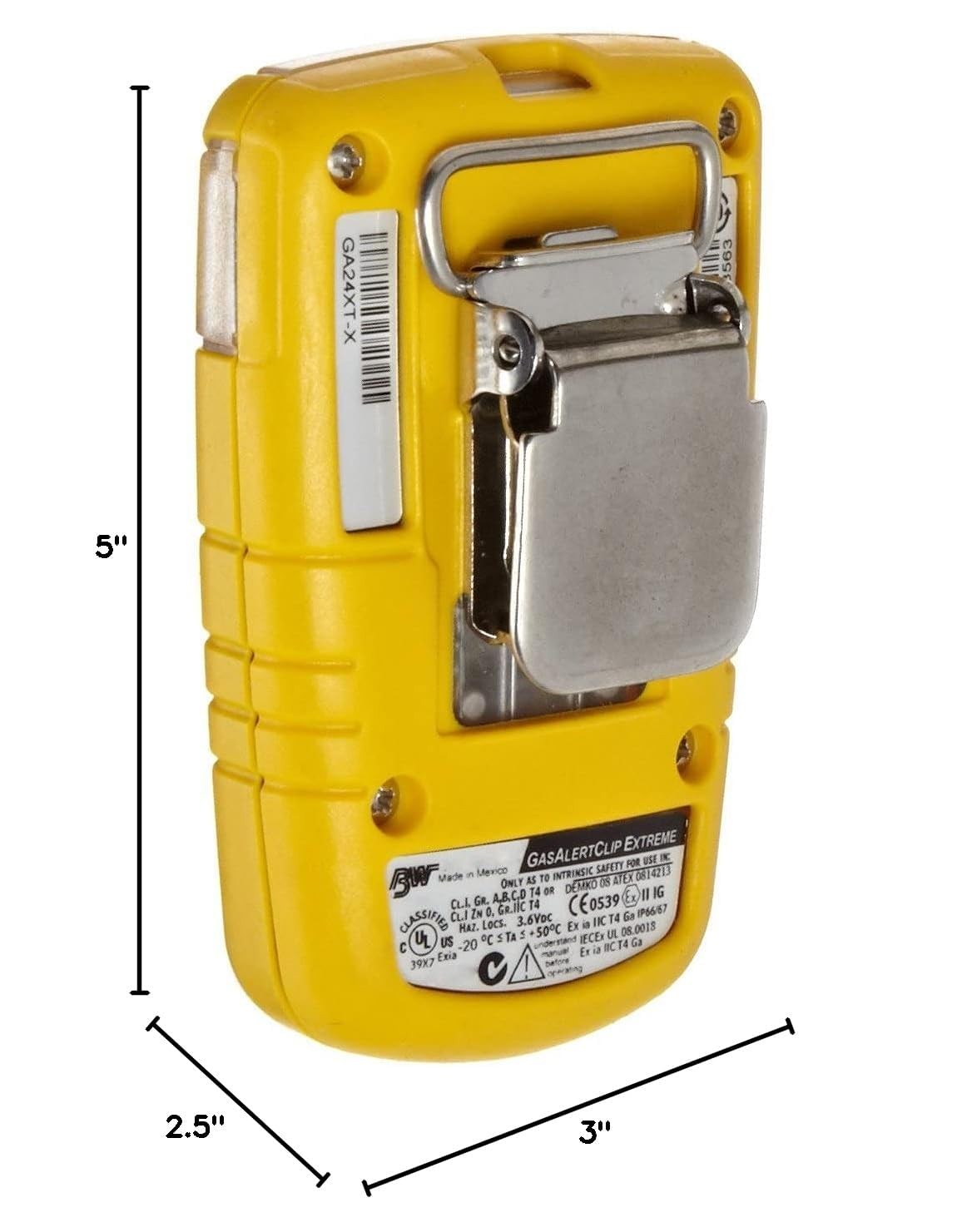 BW Technologies Corded Electric BWC2-H Clip Single Gas H2S Monitor, 1 Pack
