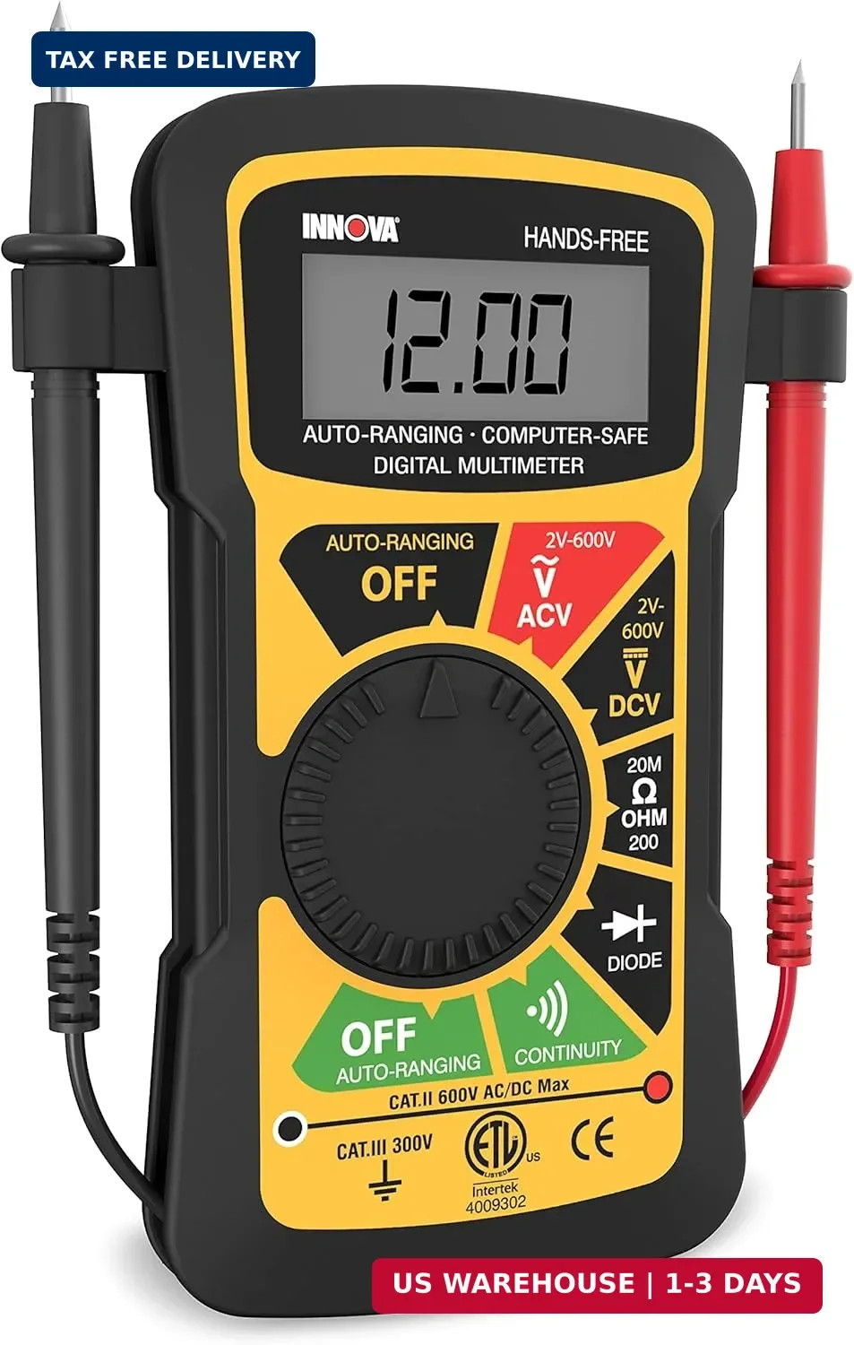 Innova 3300 Hands-Free Digital Multimeter Black