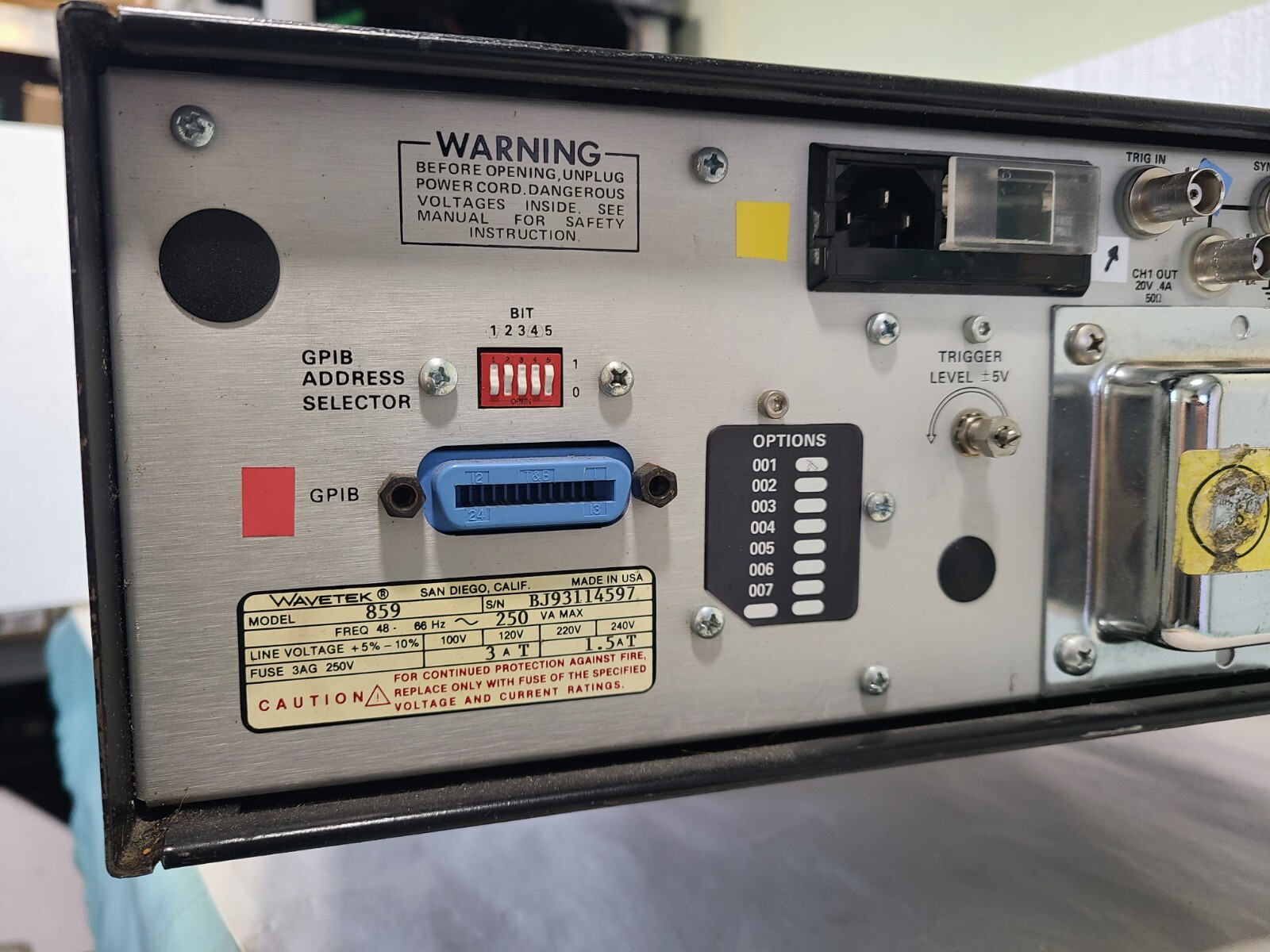 Wavetek 859 50mhz Programmable Pulse Generator, Powers Up, Untested