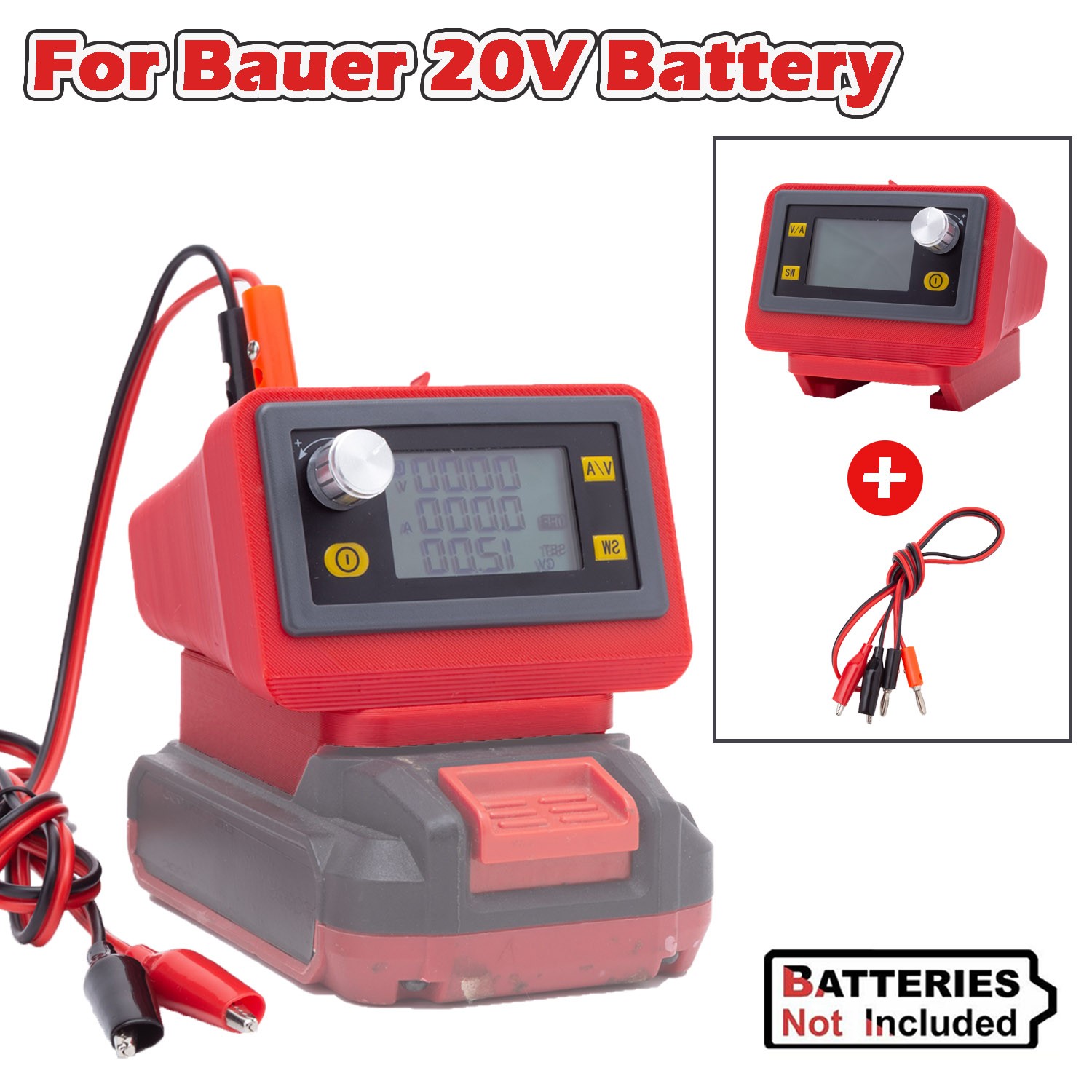 Portable Adjustable Power Voltage Supply To For Bauer DC 20V Li-Ion Battery