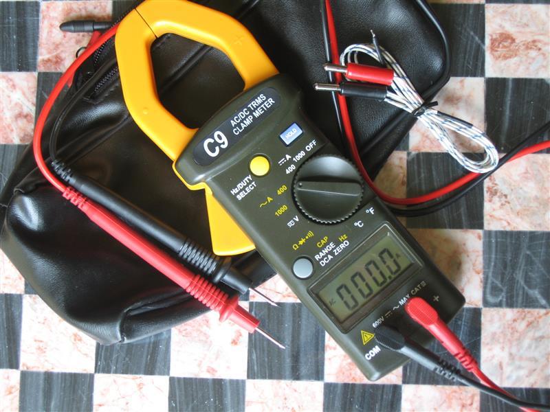 TRMS AC DC Clamp Meter Ammeter Digital Multimeter+Capacitor Tester HVAC Tool New