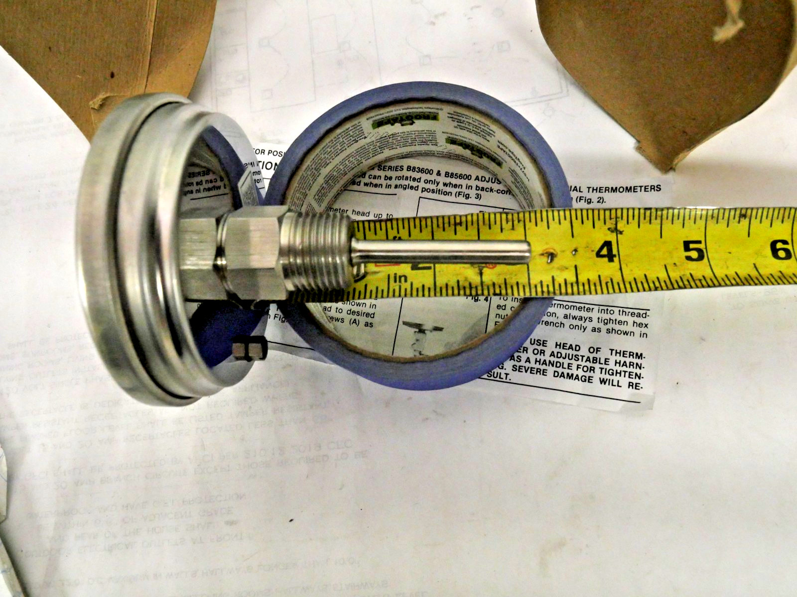 TRERICE B8320227 Thermometer 0/250F, &-20/120C Stainless Steel Quality 1/2NPT