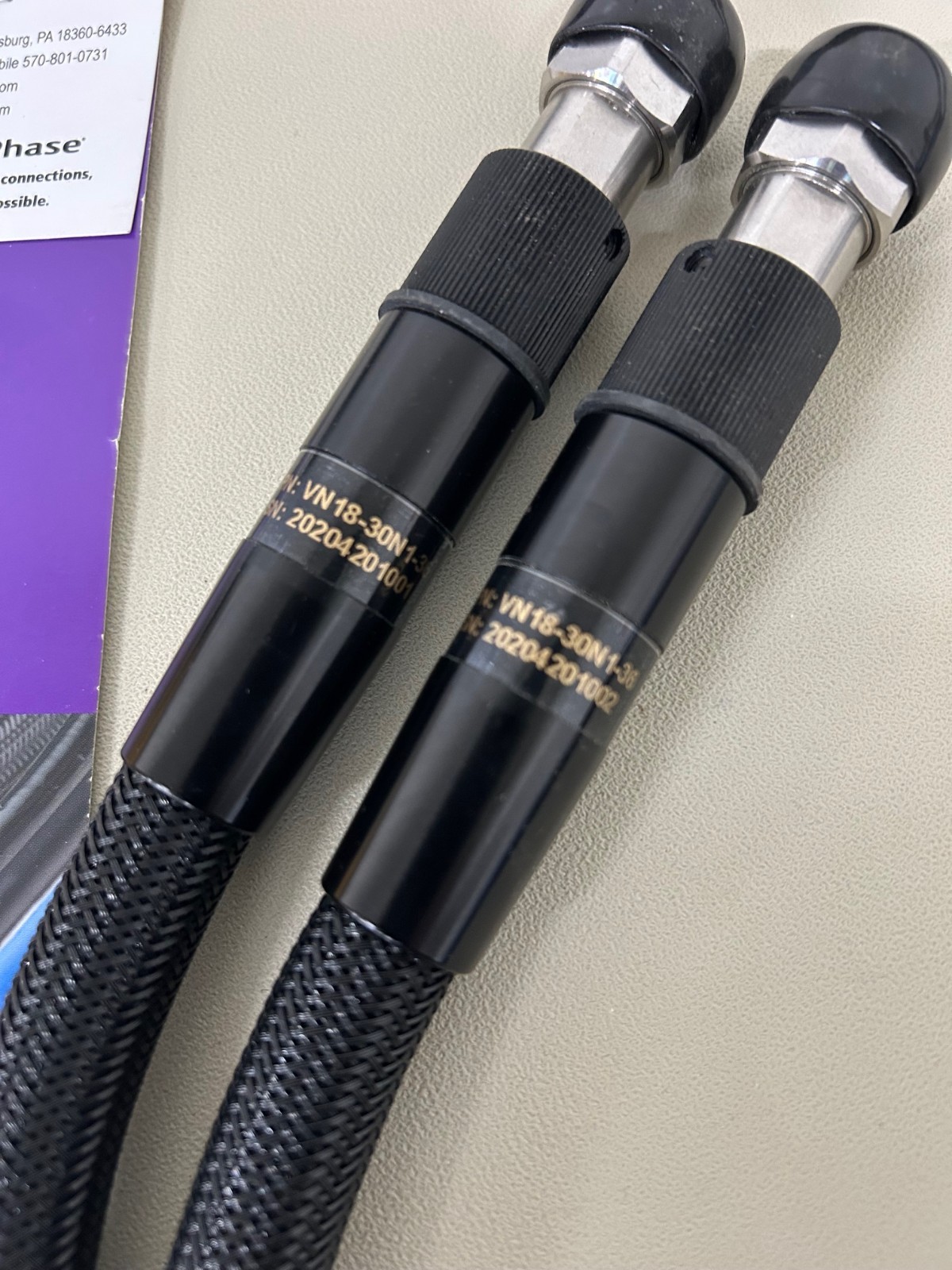 MEGAPHASE VN18-30N1-36 VNA Test cable 36in,DC-18 GHz,3.5mm