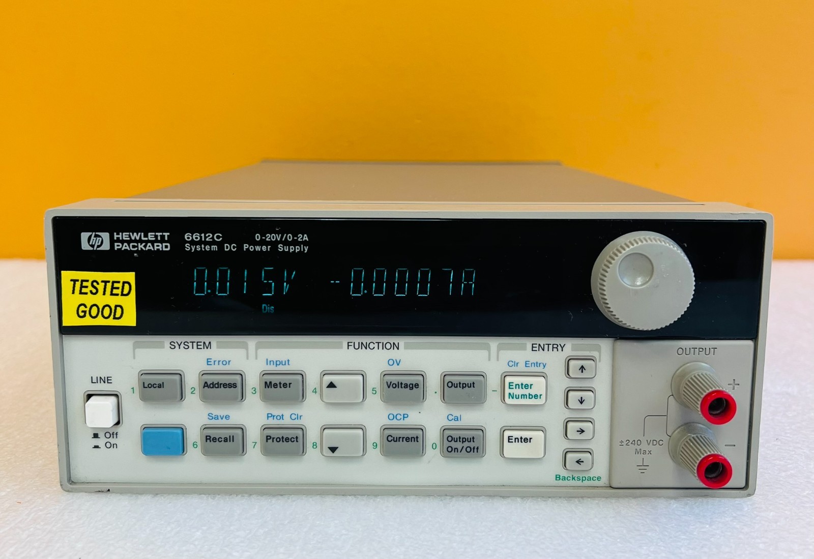 HP Agilent 6612C 0-20V, 0-2Amps, 40 W, IEEE-488/RS-232, DC Power Supply Tested!