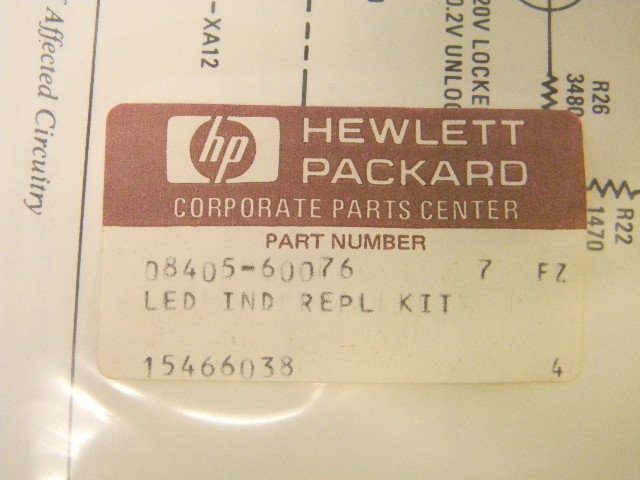 NEW HP 8405A Vector Voltmeter “APC UNLOCKED” LED Replacement Kit 08405-60076