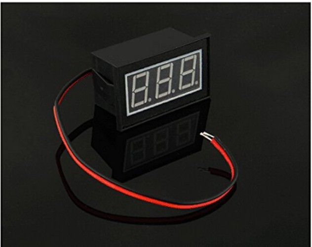 Waterproof Voltage Meter DC 4.5-150V Digital Voltmeter 0.56″ LED Blue