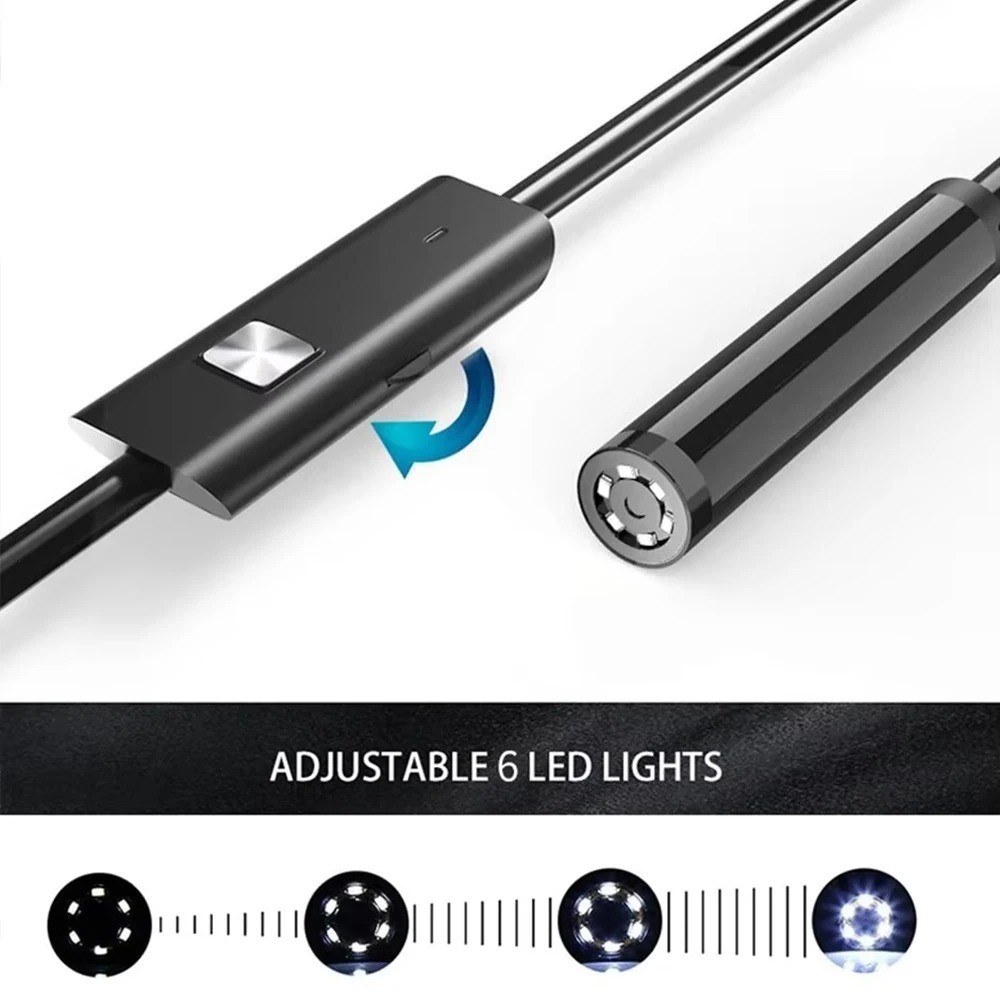 USB C Endoscope Camera 5.5/7mm 6 LED Borescope Inspection Camera for Android PC