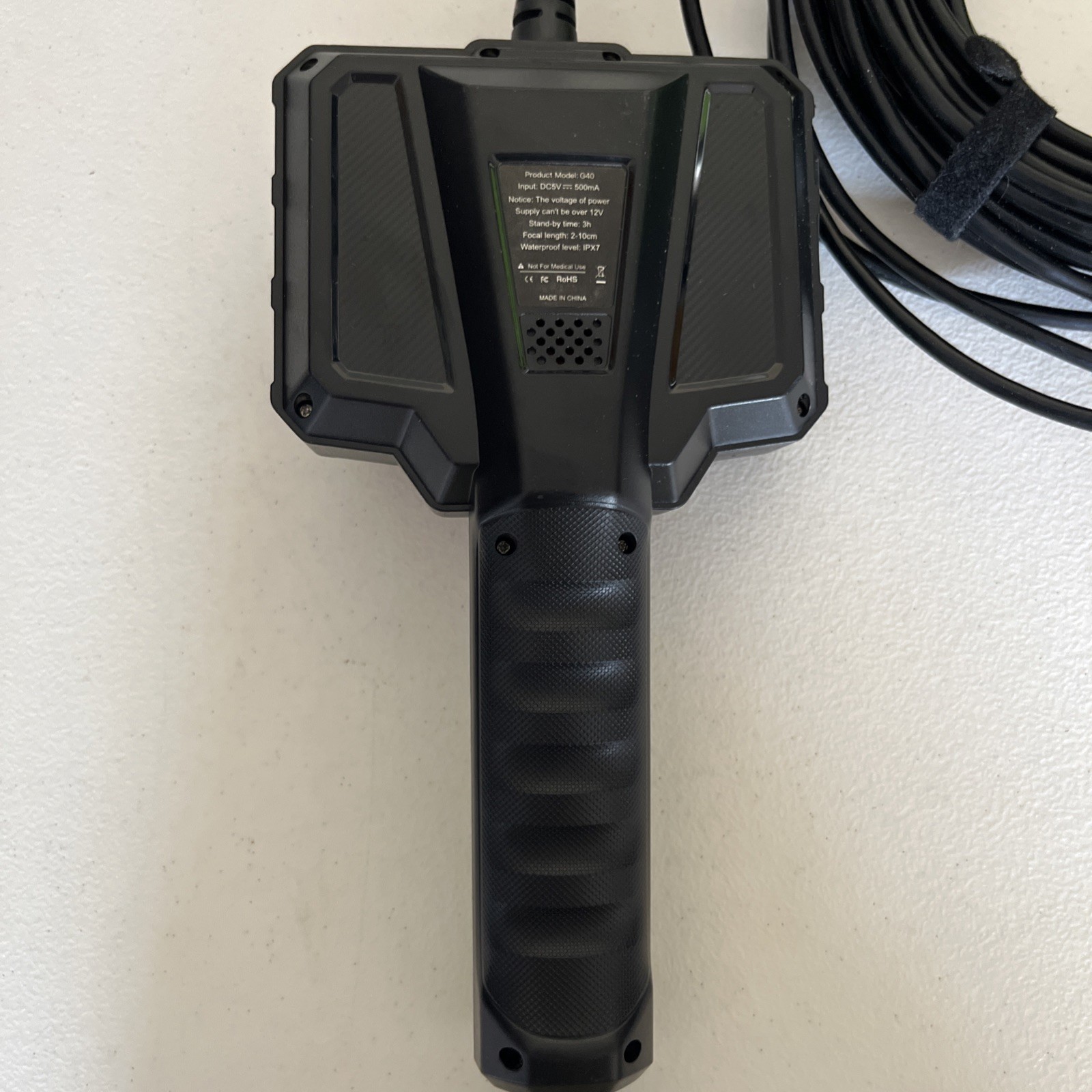 Industrial Endoscope Camera with Light And 50ft Semi-Rigid Cable