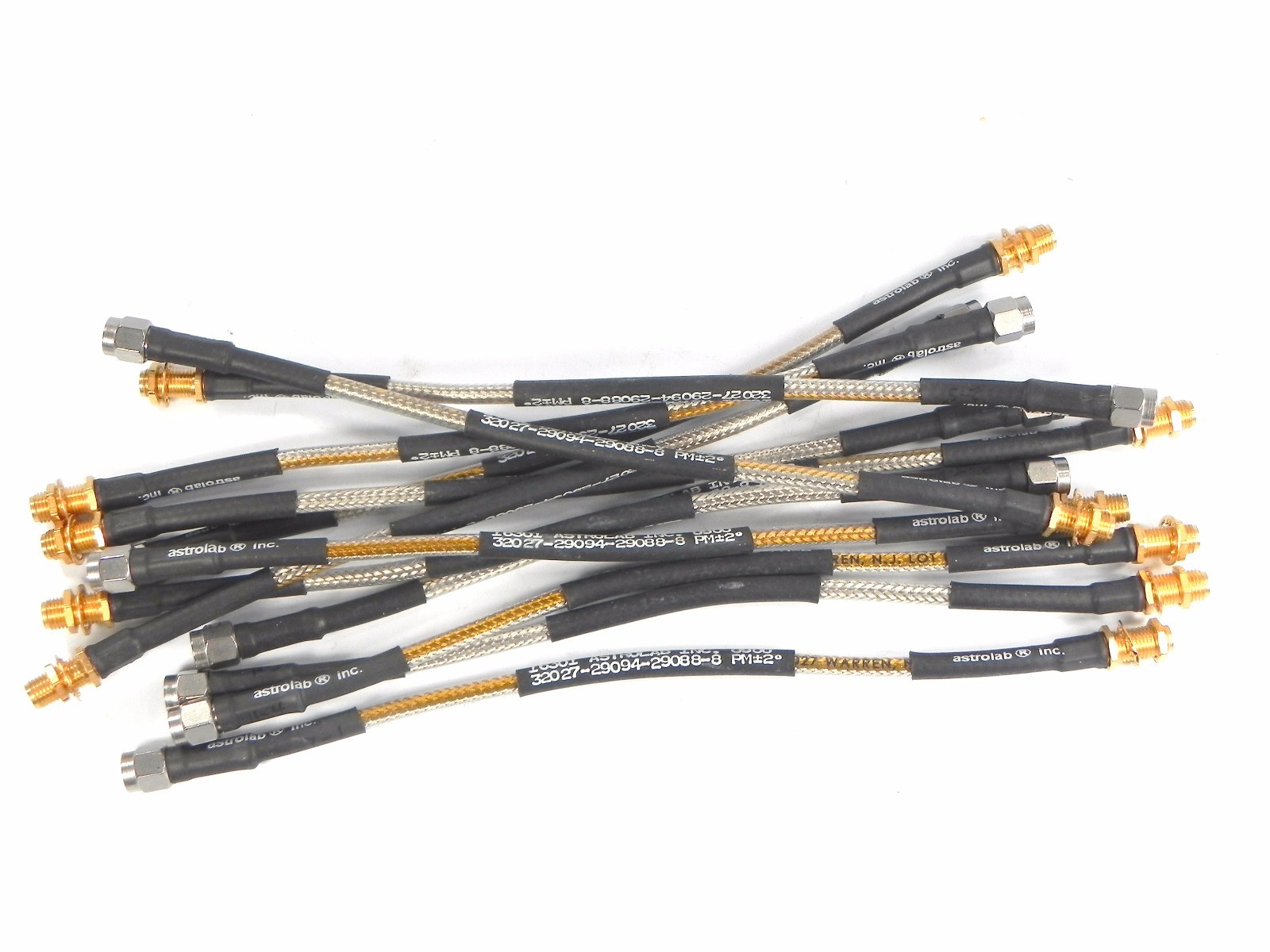 Astrolab 900 Cable, SMA M to SMA F Bulkhead F 8″ Semi Rigid Lot of 12