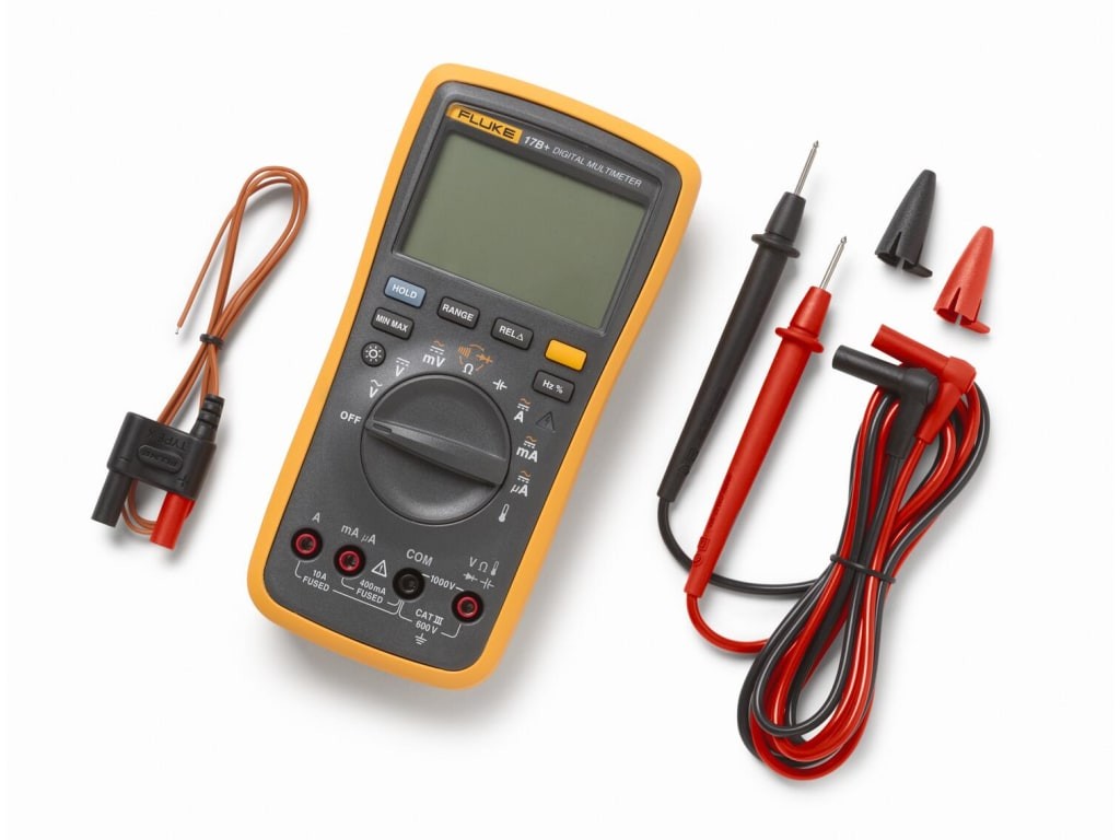 Fluke 17B+ – Digital Multimeter (1000V/10A) with Temperature and Frequency