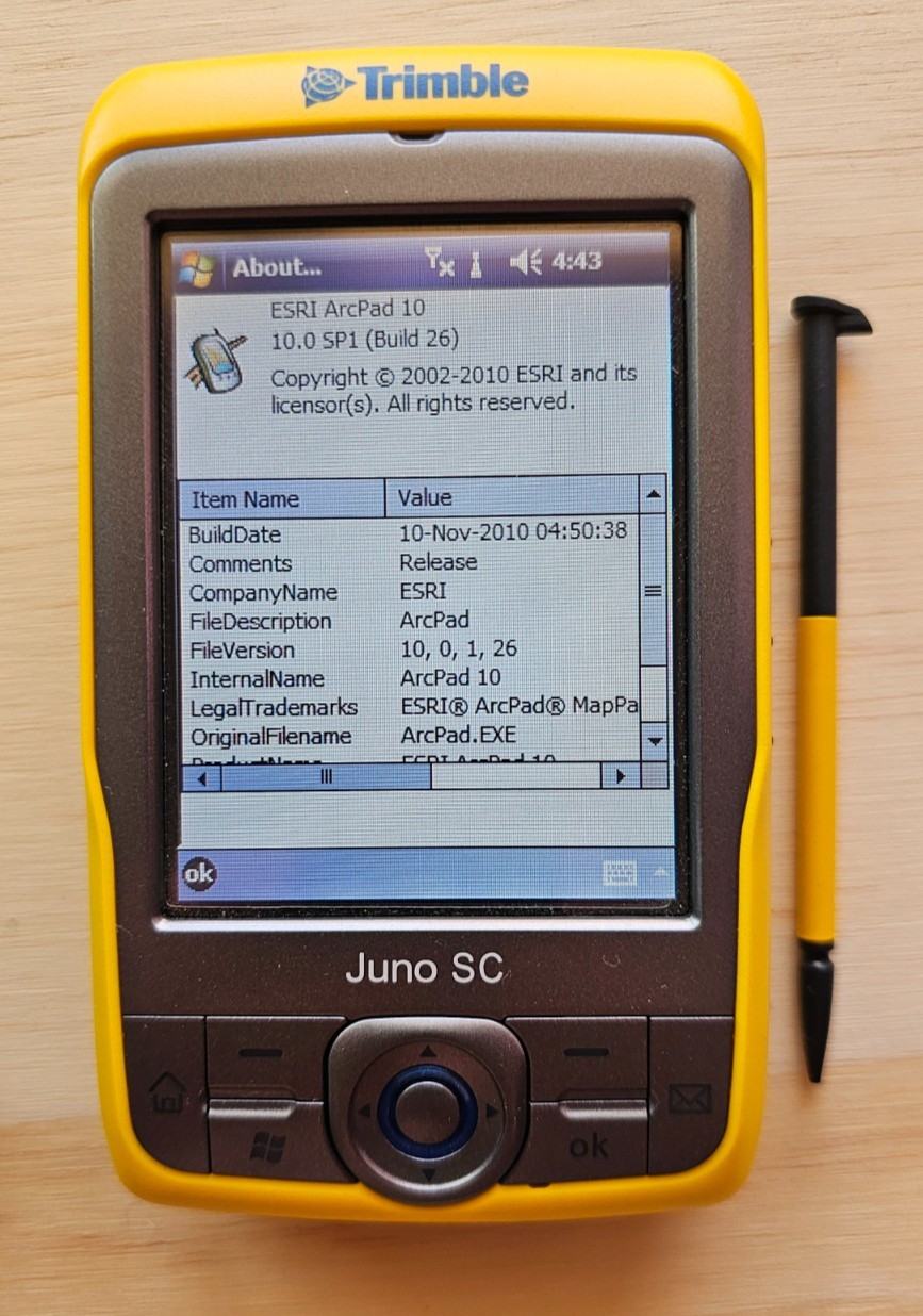 Trimble Juno SC Handheld GPS ArcPad Activated 3.5G Mapping Data Collector
