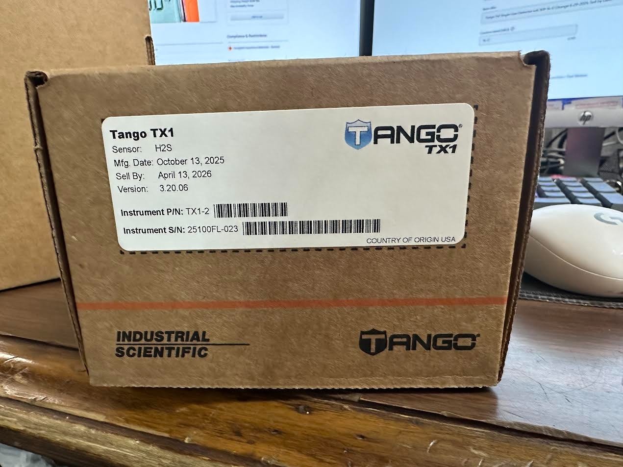 Tango TX1-2 / TX1 Single Gas Detector H2S Orange 4-13-2026 Sell by Date