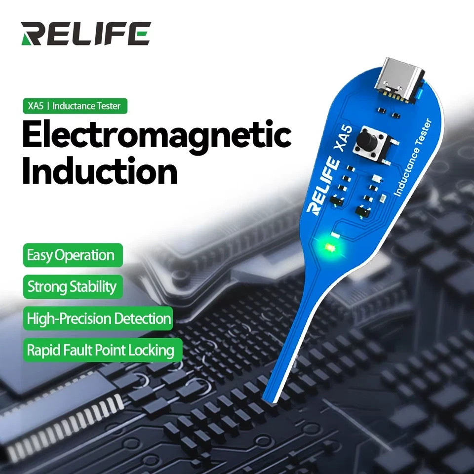 Relife XA5 Motherboard Coil Tester Inductor Detector Tool for PC Repair Electrom