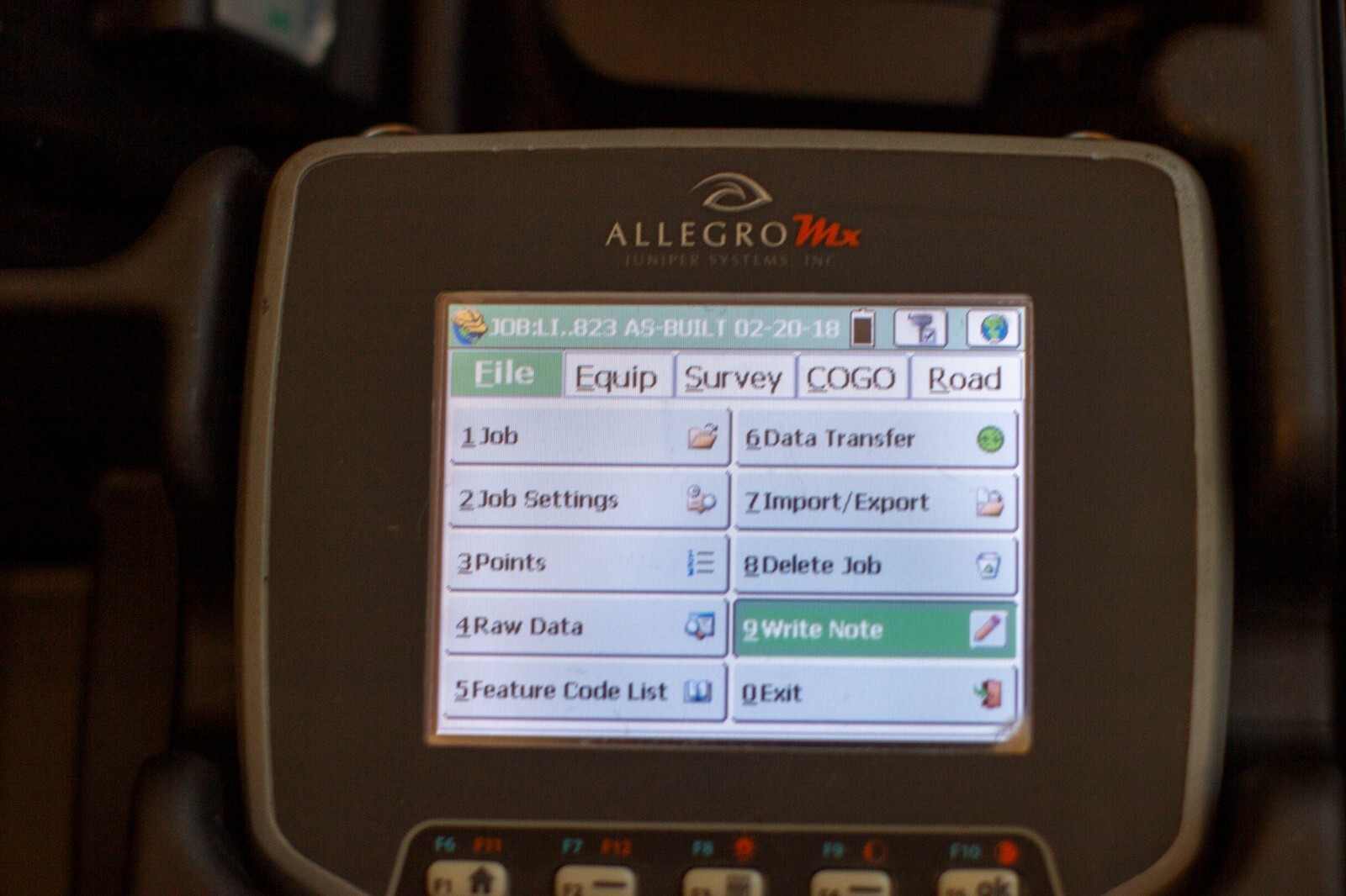 Juniper Systems Allegro MX Handheld Data Collector with Carlson SurvCE 2.62