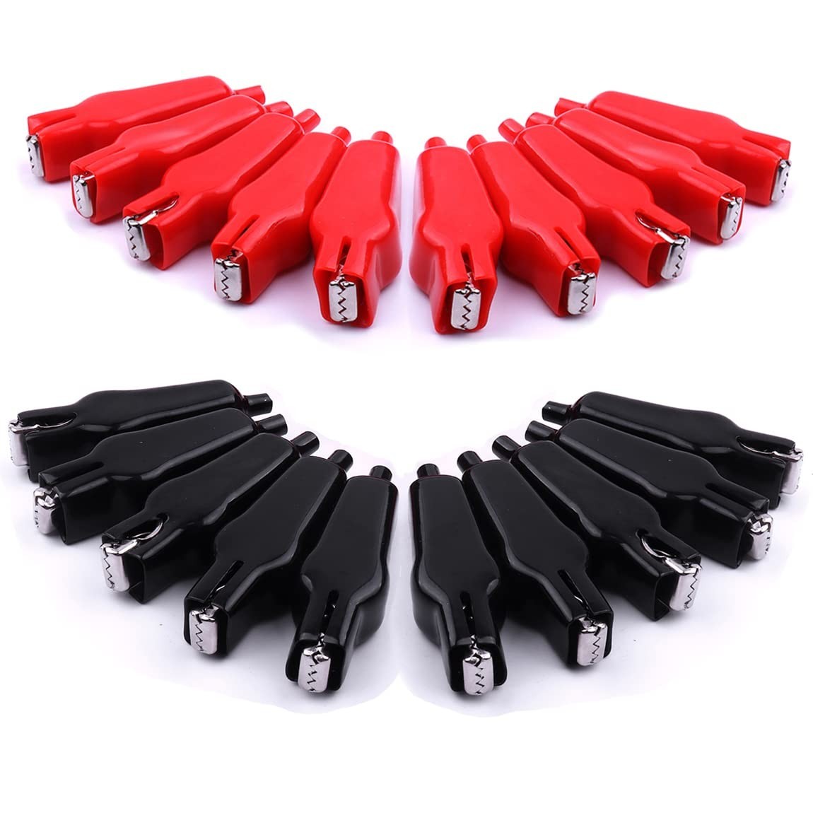 20PCS Heavy Duty Alligator Clips, 20A Insulated Spring Loaded Clamps for Testing