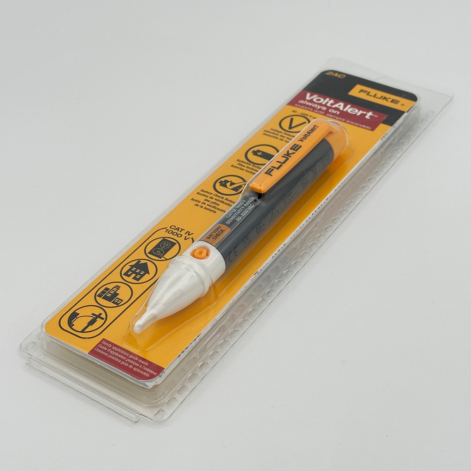 Fluke 2AC 90-1000V Non-contact Voltage Tester ACV Detector CAT IV Voltalert
