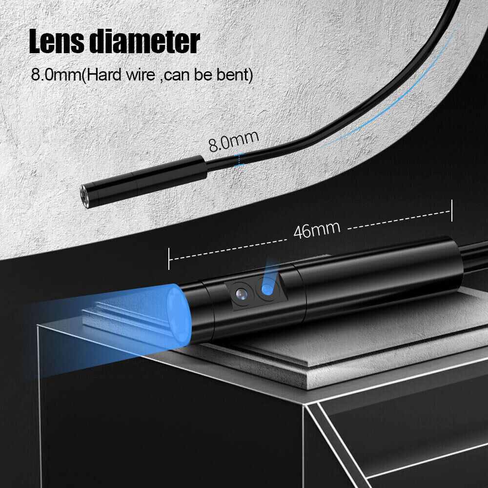 5m HD 1080P Industrial Sewer Drain Endoscope 4.3inch 8mm Pipe Inspection Camera