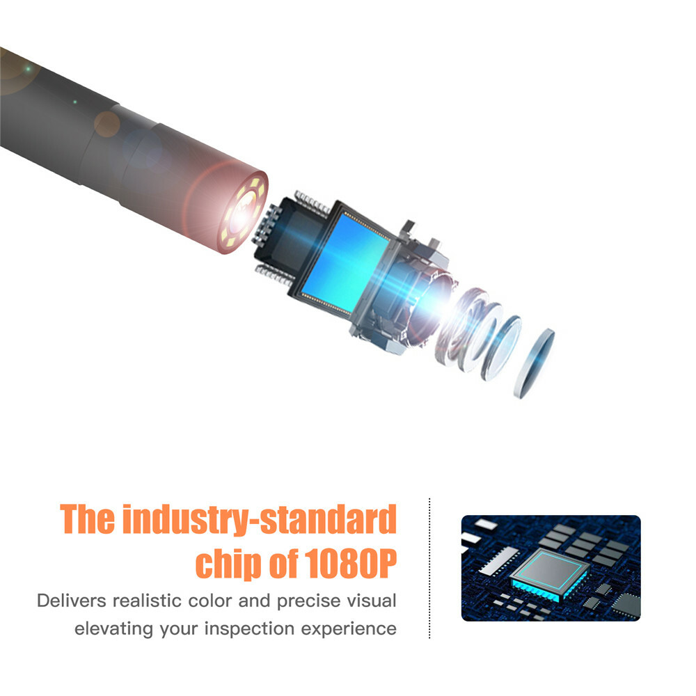 Precise Industrial Endoscope HD Camera 1080P 4.3″ Screen Borescope Inspection US