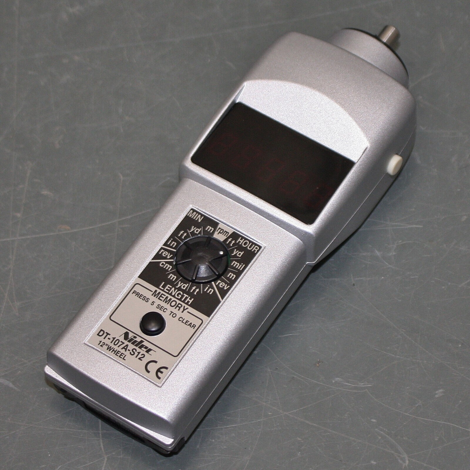 BROKEN – Nidec Shimpo Contact Tachometer DT-107A-S12, 25000 RPM Max