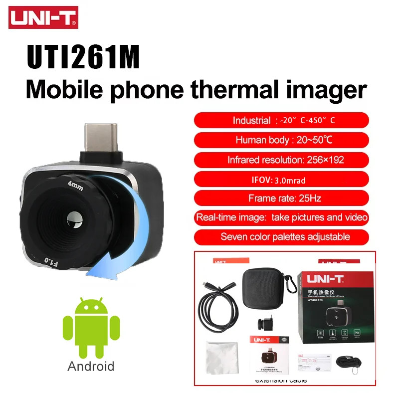 UNI-T UTi261M Thermal Imaging Camera 256×192 for Android Type-C Phones