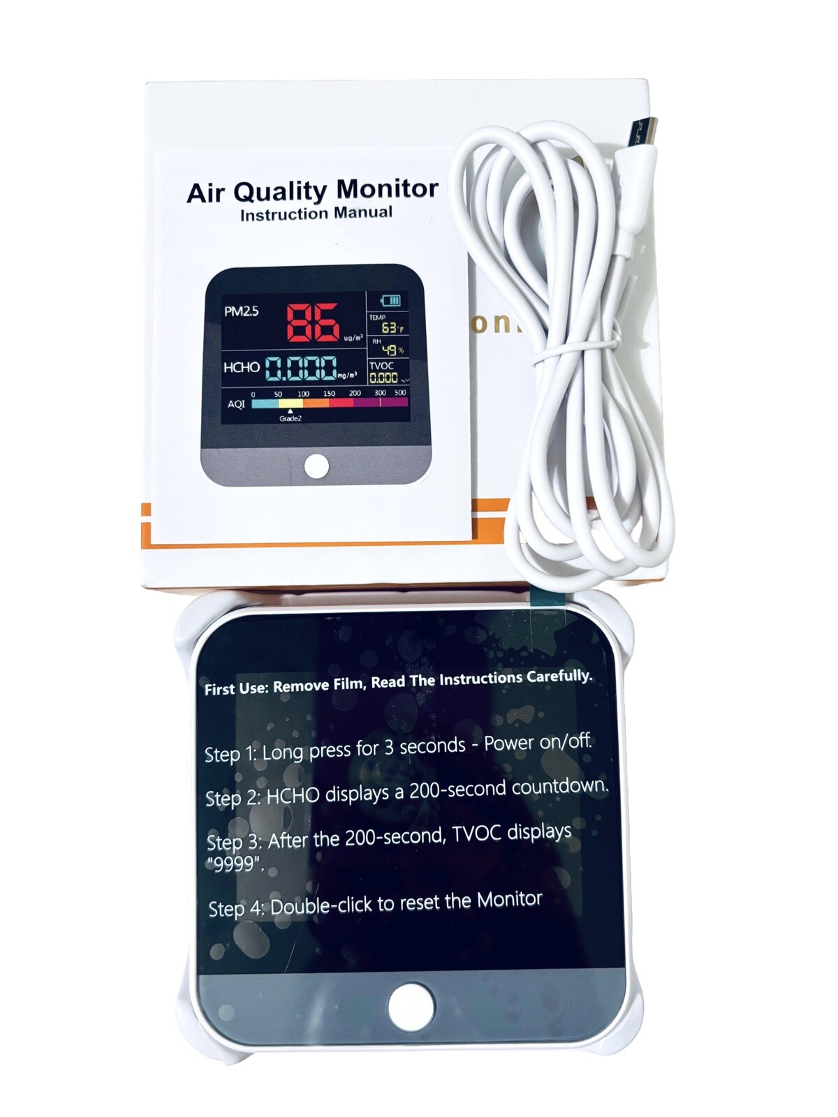 8 in 1 Professional Indoor Air Quality Monitor Indoor Portable – NEW