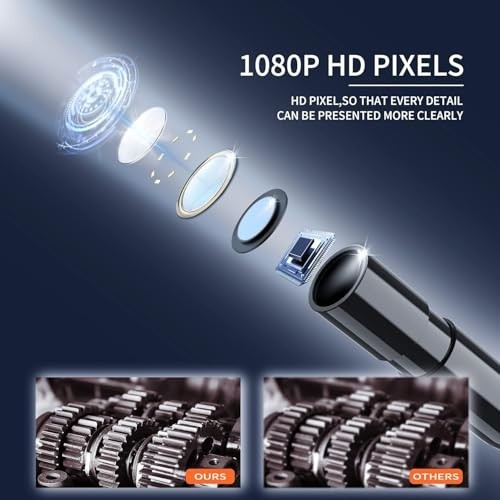 Endoscope Camera 4.3 Inch LCD 1080P HD Borescope IP67 Waterproof Snake
