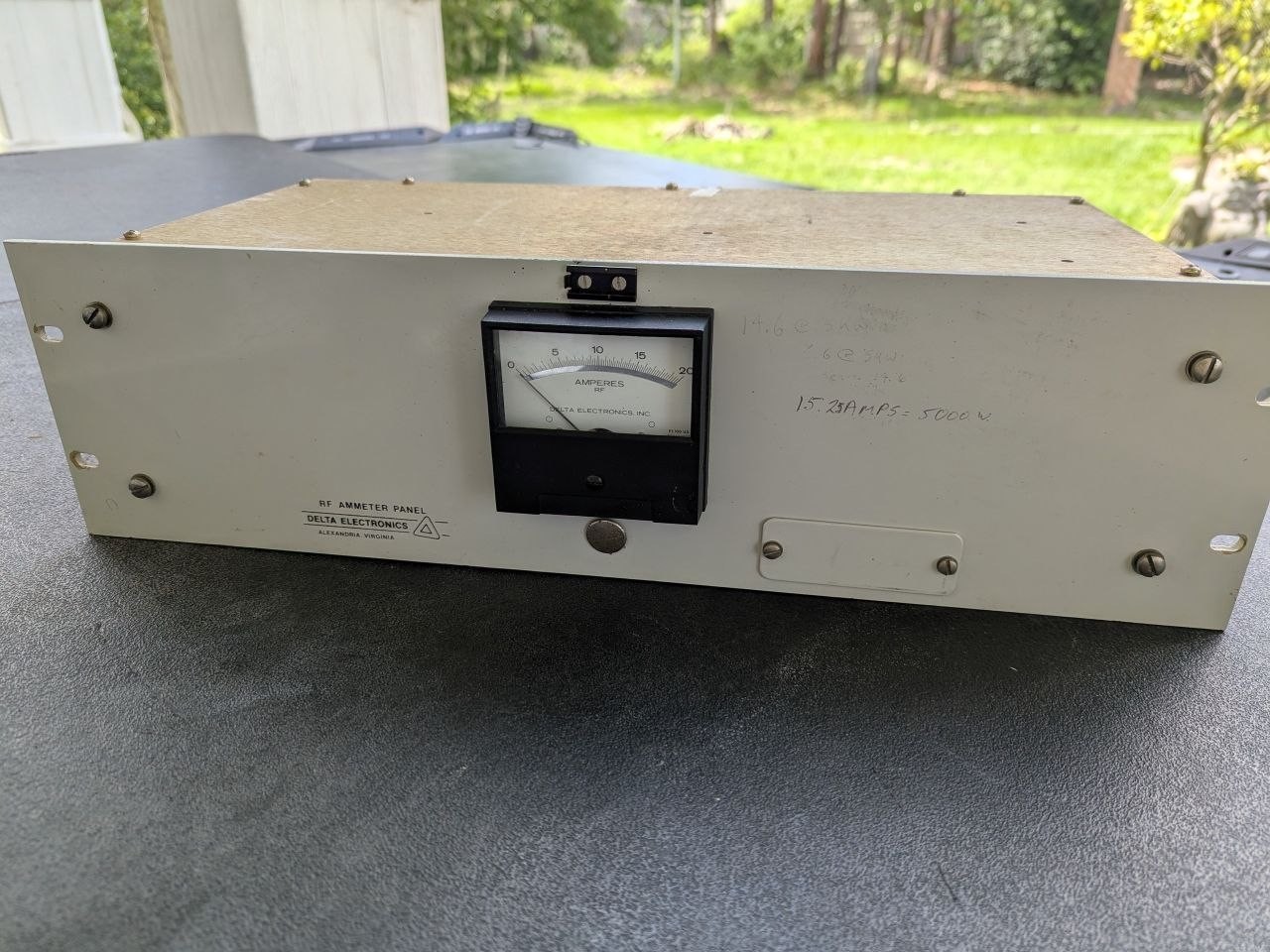 Vintage Delta Electronics EXMCP-3 RF Ammeter Panel 20A Broadcast Radio – RE