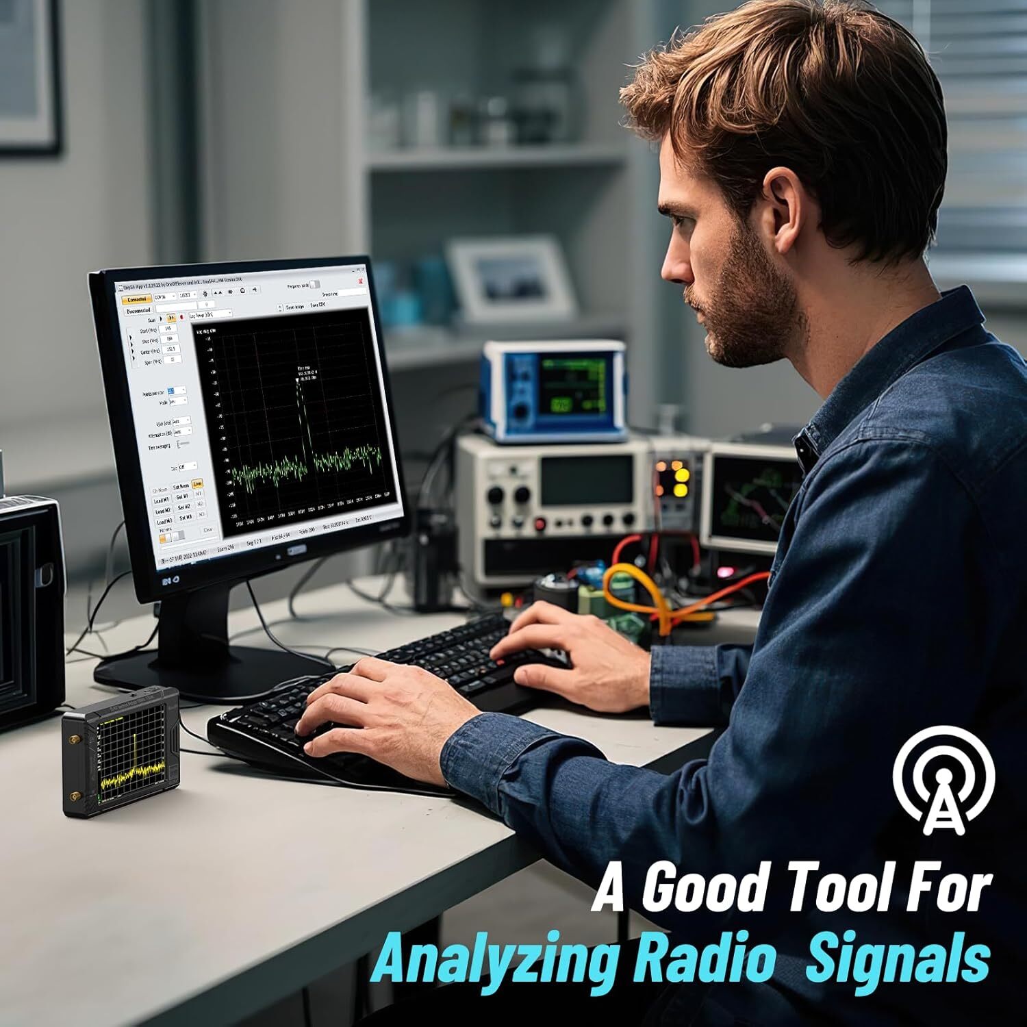 Seesii 4inch TinySA Ultra+ ZS407 7.3GHz Spectrum Analyzer & RF Signal Generator