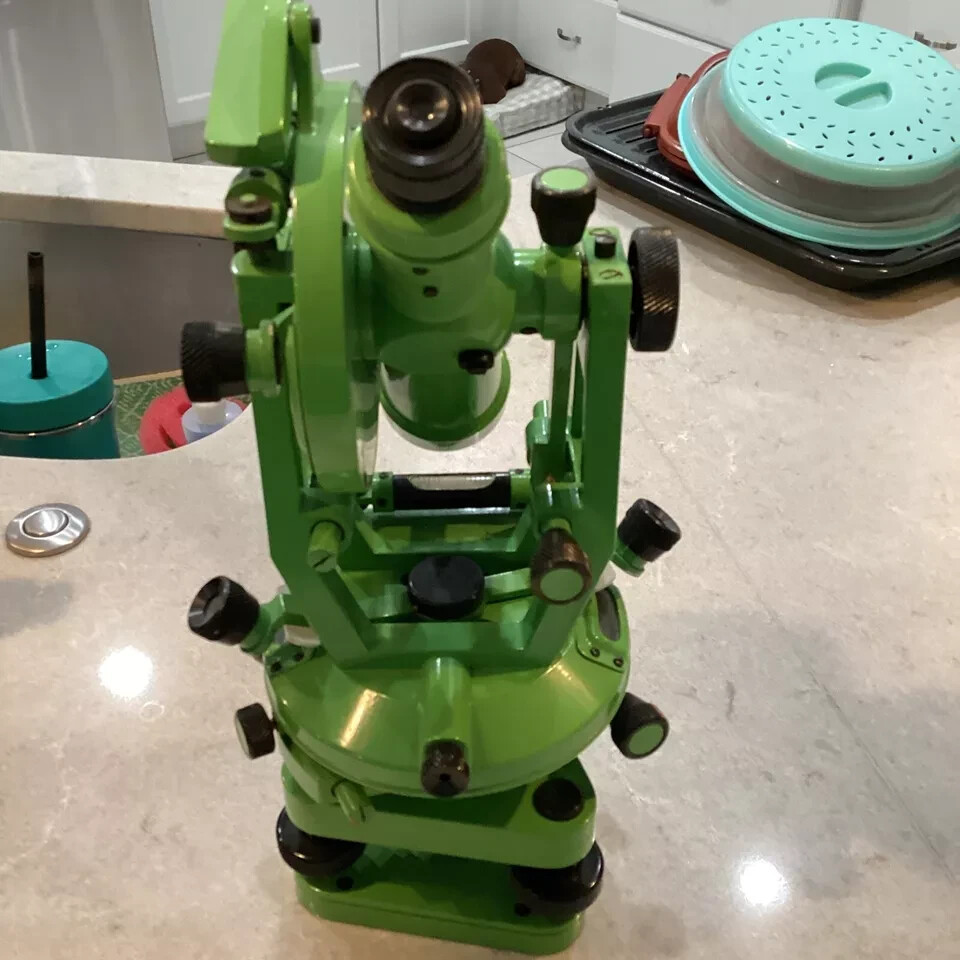 Topography Transit Vernier Theodolite w/ box for Survey and Accuracy 20″ sec