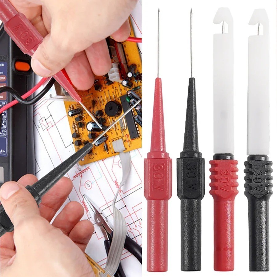 2PCS Multimeter Test Probes 30V Car Diagnostic Needle Tip Extension Kit