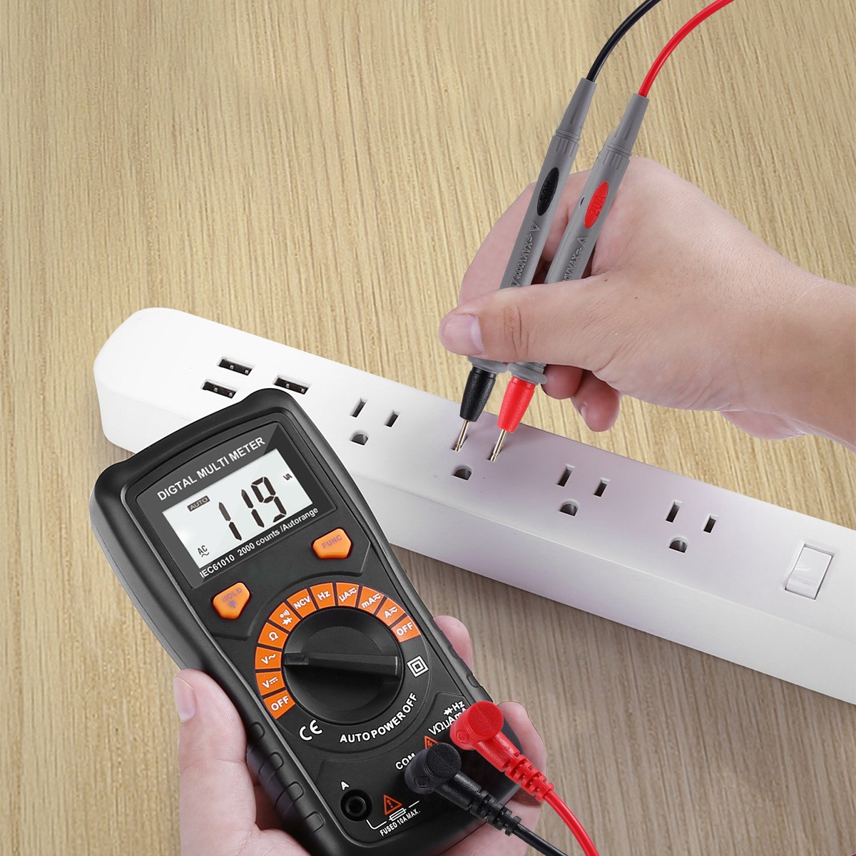 Brand New US Stock 20A 1000V Multimeter Test Leads Kit with Alligator Clips