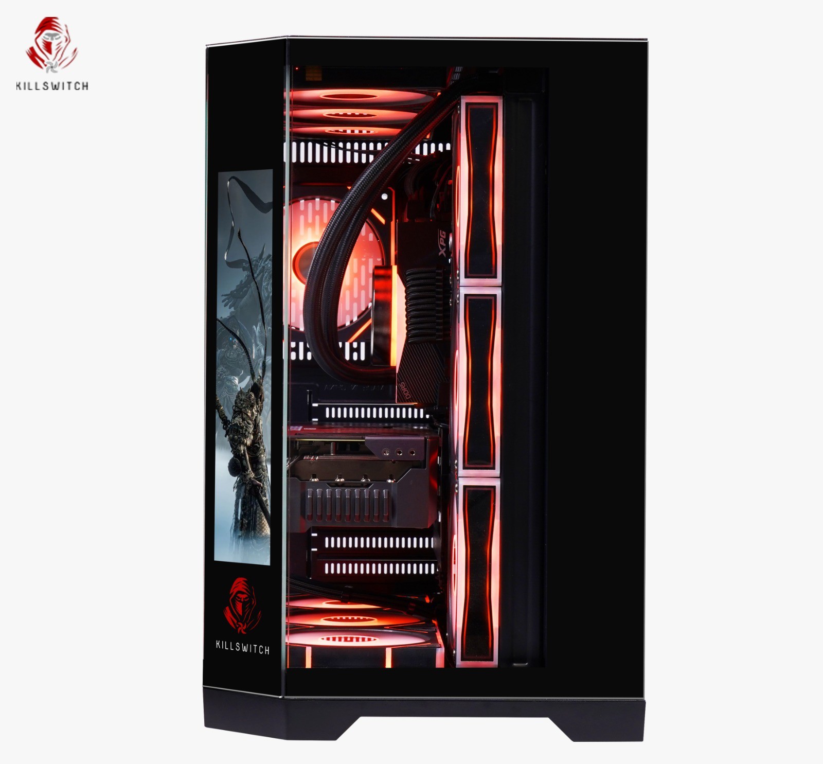 KILLSWTICH – KS MXJ PLUS – ATX/MATX/ITX GAMING PC CASE w/ SCREEN, PSU & 4 FANS