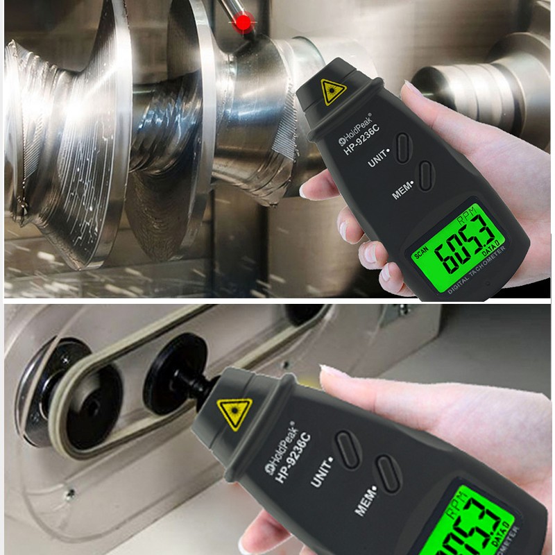 Digital Tachometer Non-Contact 7.0–99999 RPM, Contact 7.0–25000 RPM RPM Tach USA