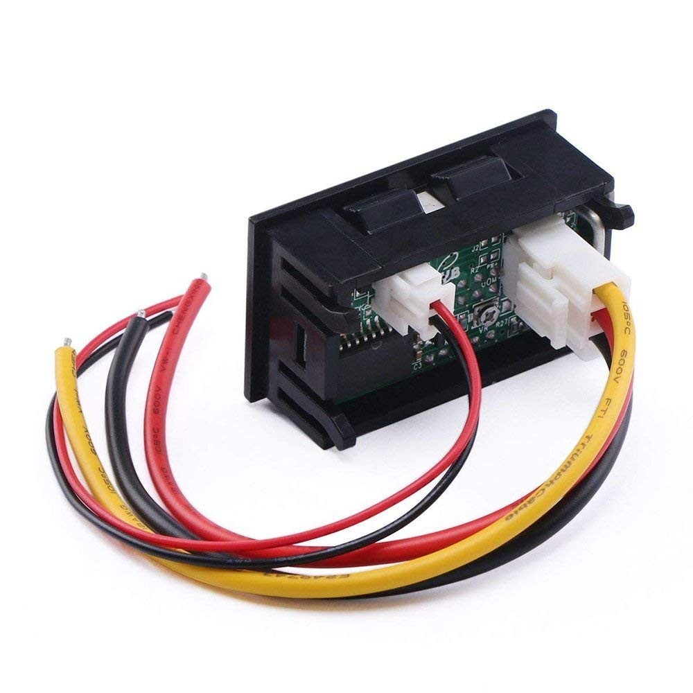 Efficient Dual-Color LED Digital Voltmeter – Mountable 0-100V 10A for Car & Boat
