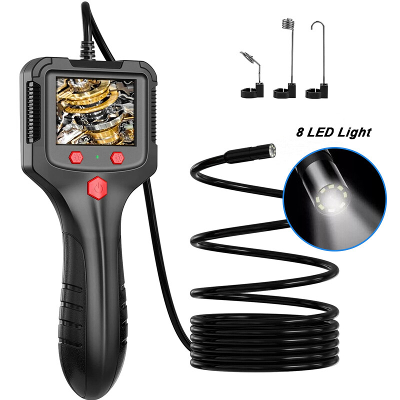 HD 1080P LED Handheld Industrial Endoscope Borescope 8mm Inspection Snake Camera