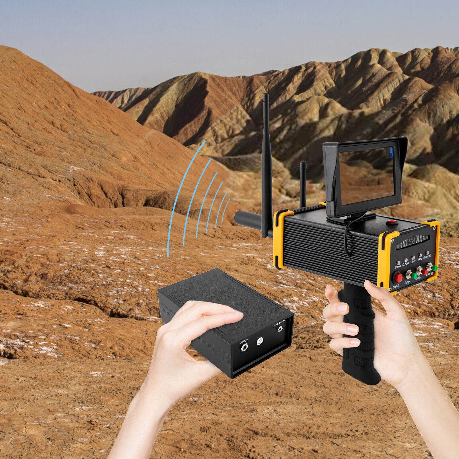 Metal Detector Gold Finder Underground Metal Scanner w/HD Screen for Gold Silver