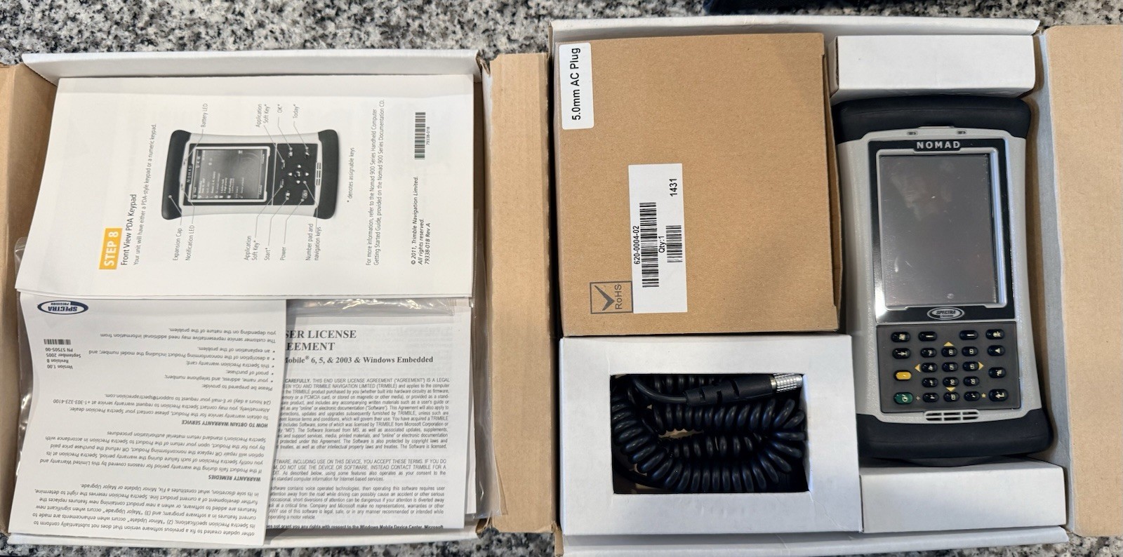 Spectra Precision Nomad Data Collector w/ Box, Charger & Accessories – Unlocked