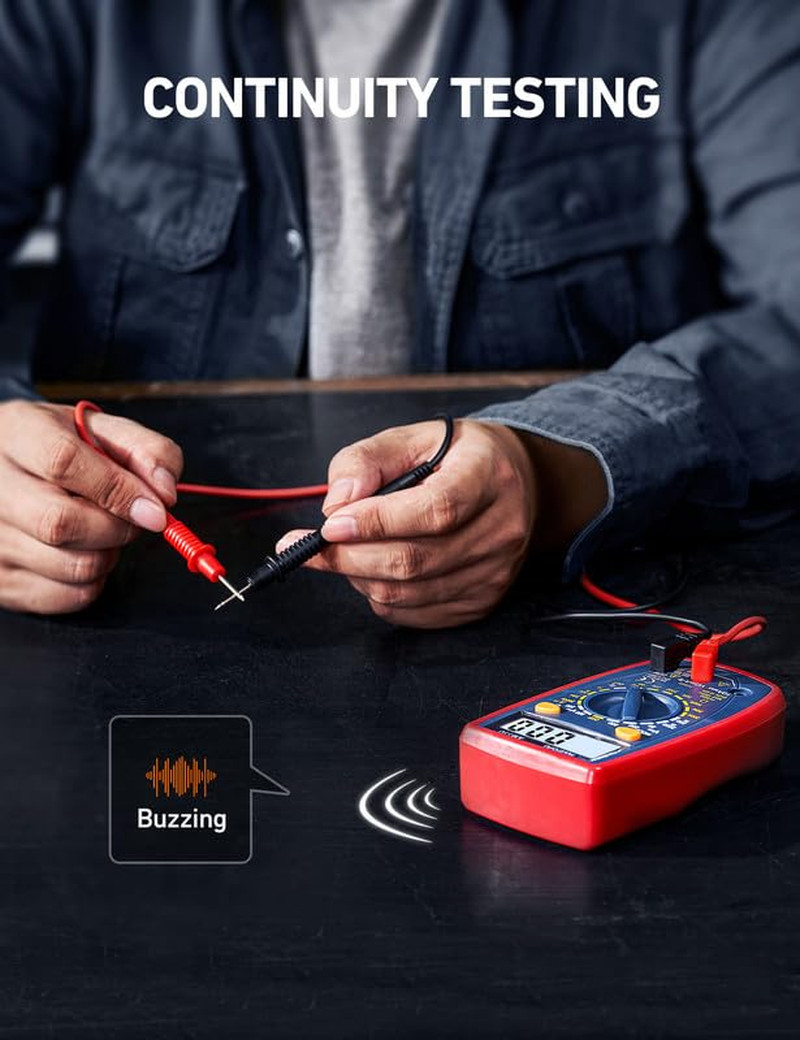 Digital Multimeter Tester 2000 Counts with DC AC Voltmeter and Ohm Volt