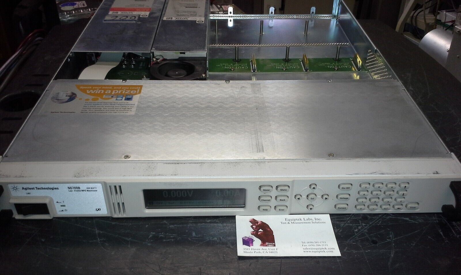 Agilent N6700B Power Supply Mainframe. TESTED OK! 1U height 4 output Ethernet