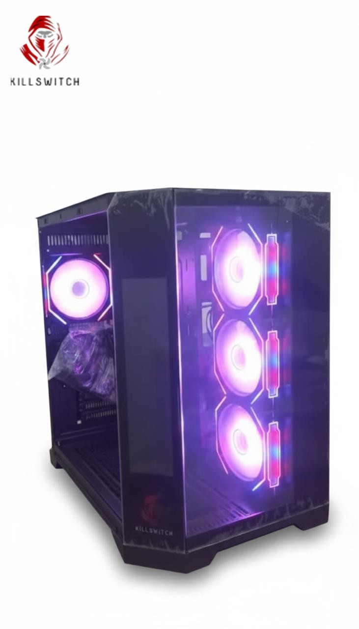 KILLSWTICH – KS MXJ PLUS – ATX/MATX/ITX GAMING PC CASE w/ SCREEN, PSU & 4 FANS
