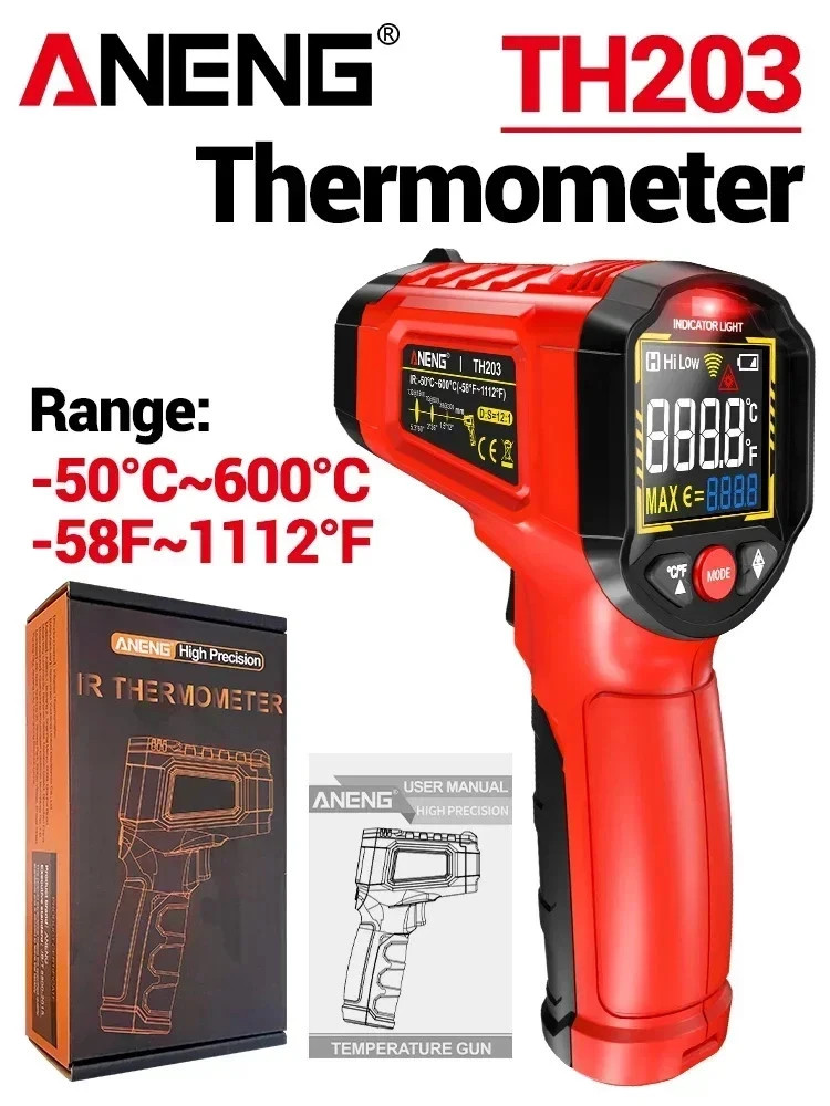 LCD Digital Non-contact Laser IR Infrared Thermometer Temp Meter Temperature Gun