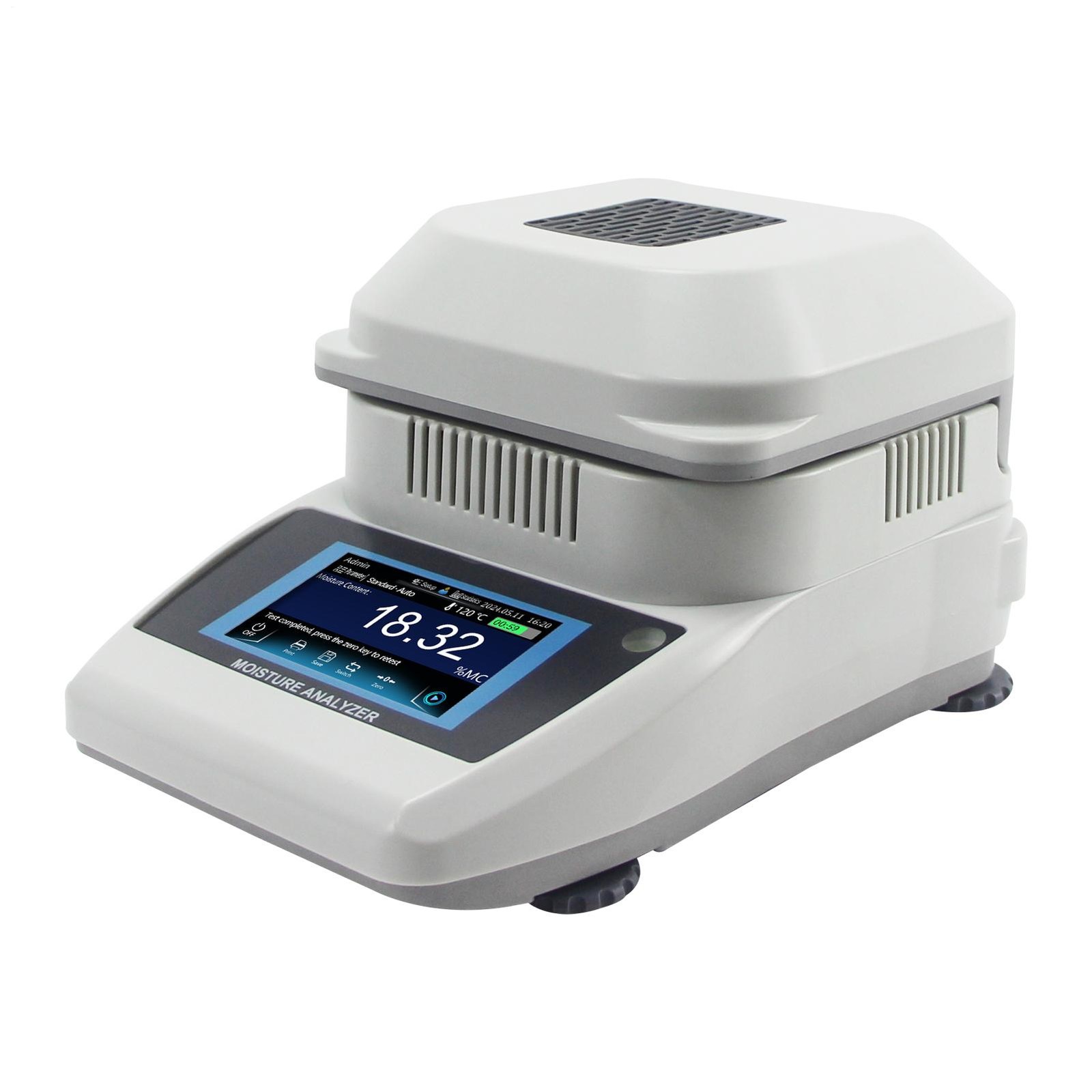 Moisture Analyzer 0.001 g 0.01% Readability 4.3-inch Touch Screen