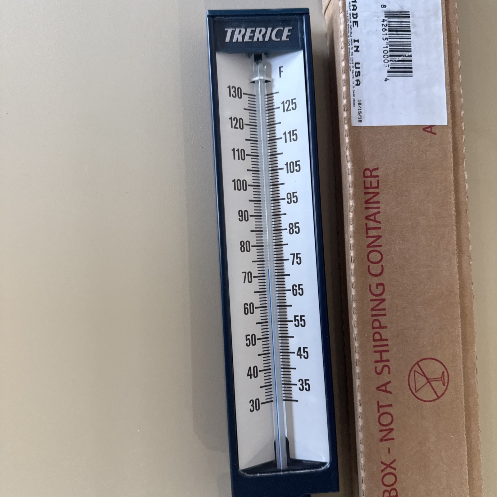 Trerice Industrial thermometer BX9140303 3.5” Aluminum Stem 30-130F New In Box !