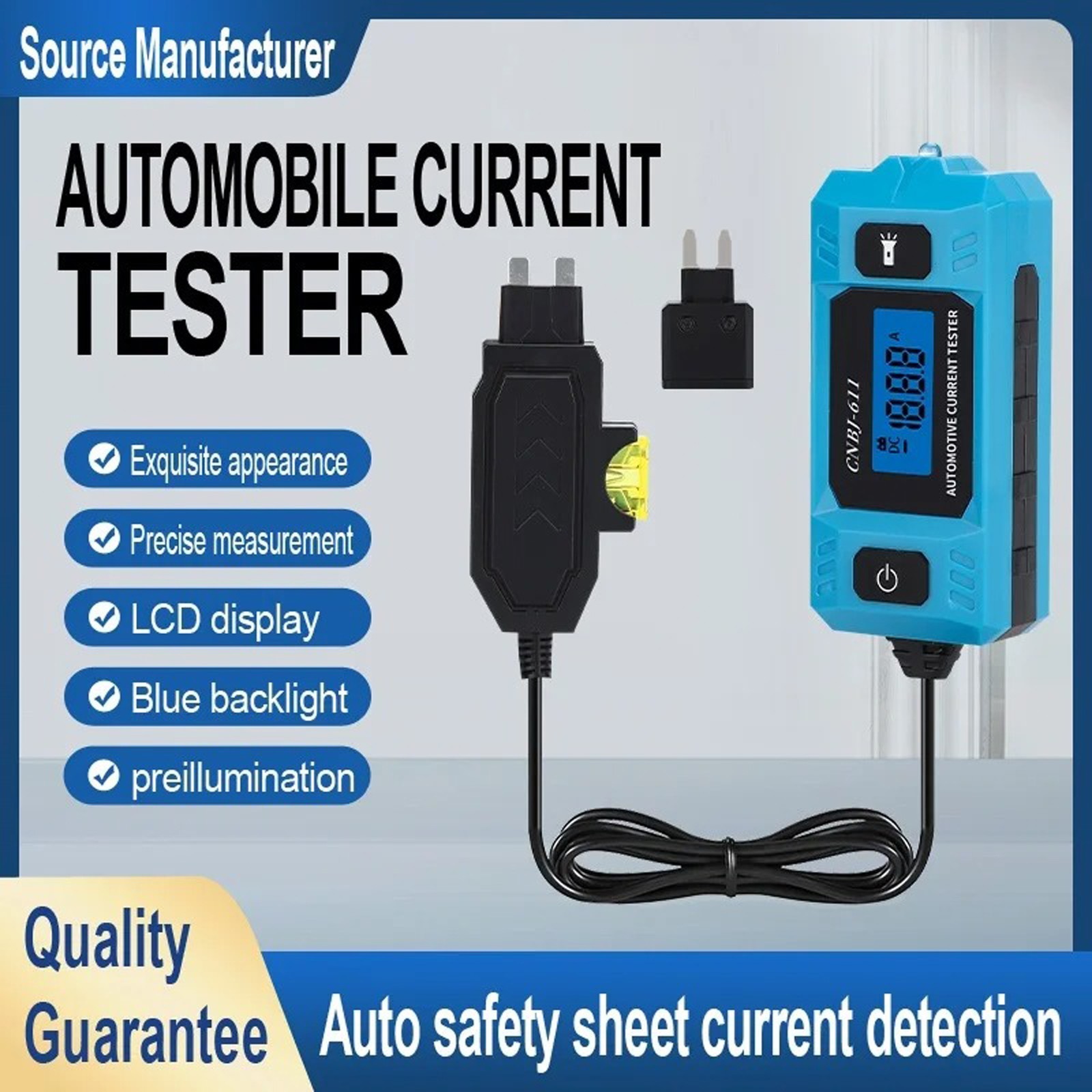 Automotive Circuit Fault Probe Tester,Portable High-Precision Current Tester 20A